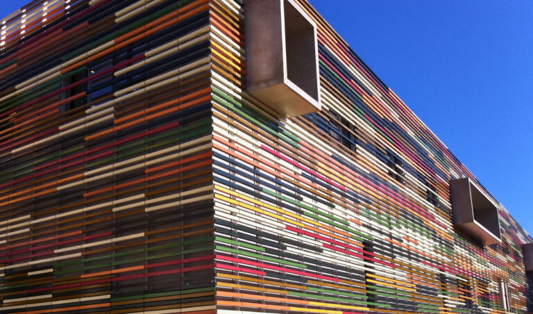 travaux façade bardage collège Aubagne