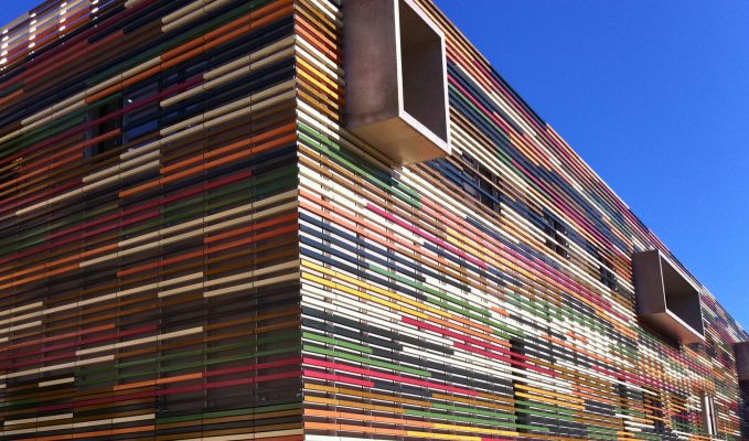 travaux façade bardage collège Aubagne